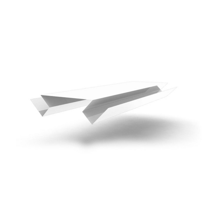 Планка угла внутреннего сложного БХ new 0,4 PE с пленкой RAL 9003 сигнальный белый (2м)