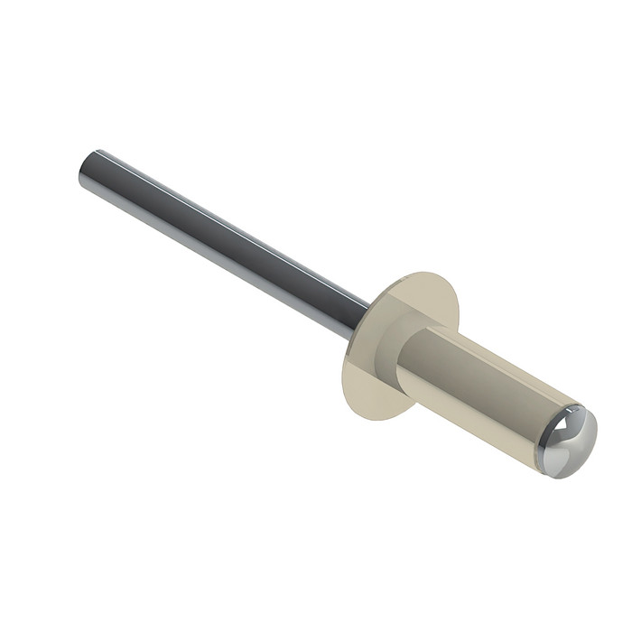 Заклёпка вытяжная Daxmer 4,8х12 RAL 1013 (500шт) нерж/нерж