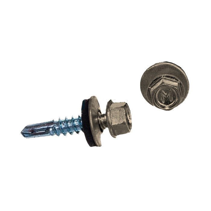 Саморез по металлу Daxmer 5,5х25 (250шт) сверло №3 RAL 1015